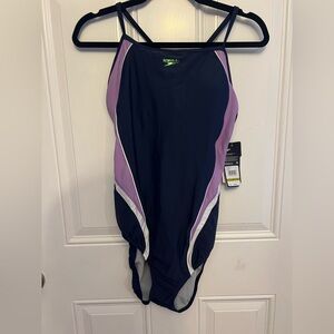 Speedo Swimsuit One Piece Quantum Splice Thin Strap High Cut Solid